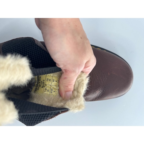 Dr Martens 2976 Faux Fur Lined Chelsea Boots Leather M 9 W 10 - Picture 12 of 12